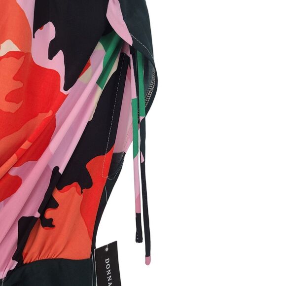 Donna Morgan NWT Ruched Surplice Neck Bodycon Tie Dress Size 6 - Picture 8 of 13